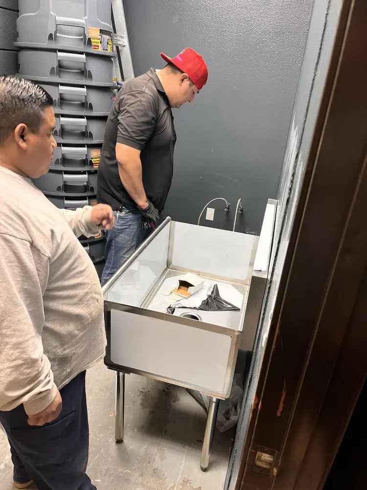 Commercial plumbing and sink installation in West Covina